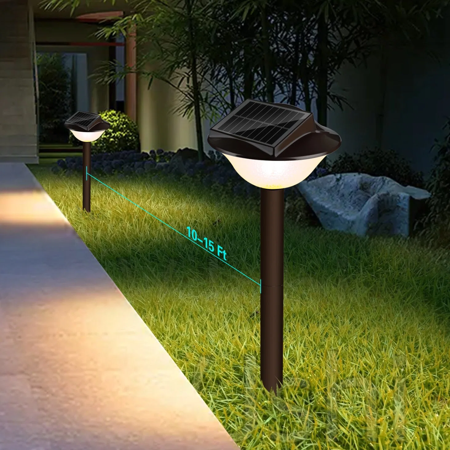 2024 Hot Sale Outdoor Waterproof Solar Light for Garden Decor Updated LED Light Amazon