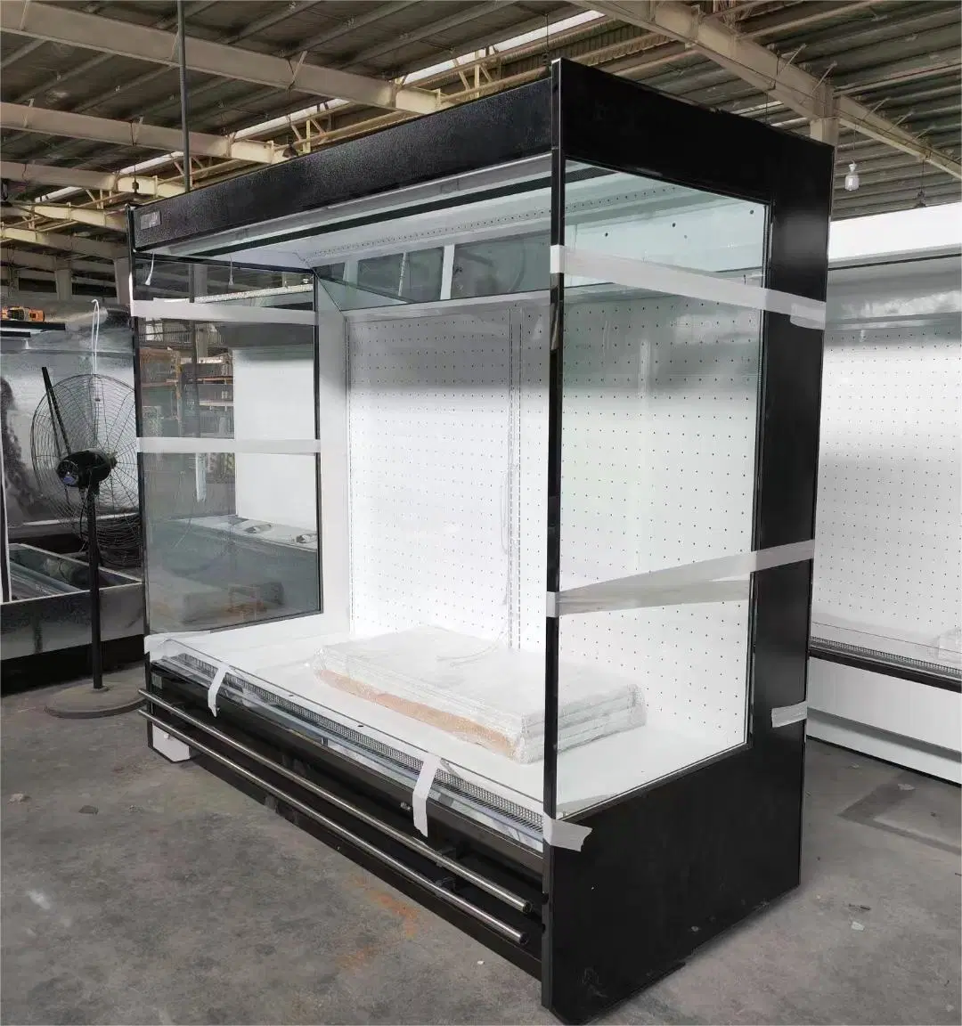 Front Opening Commercial Refrigerated Display Case Fruit Display Refrigerator Freezer