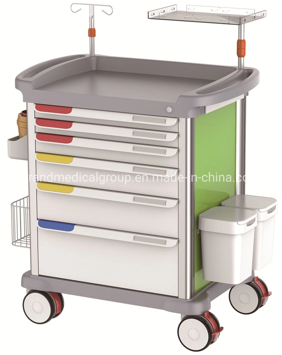 ISO9001 Certified OEM/ODM Reliable Quality Hospital Crash Cart Medical Trolley Price Surgical Trolley with Drawers Medical Device Manufacturer