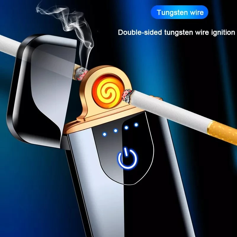 High quality/High cost performance  Flameless Custom Electronic Lighter Pulse Mini USB Cigarette Lighter Power Display