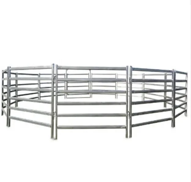 6 Bars Cattle Horse Yard Fence Panels Square and Oval Steel Tube Galvanized Cattle