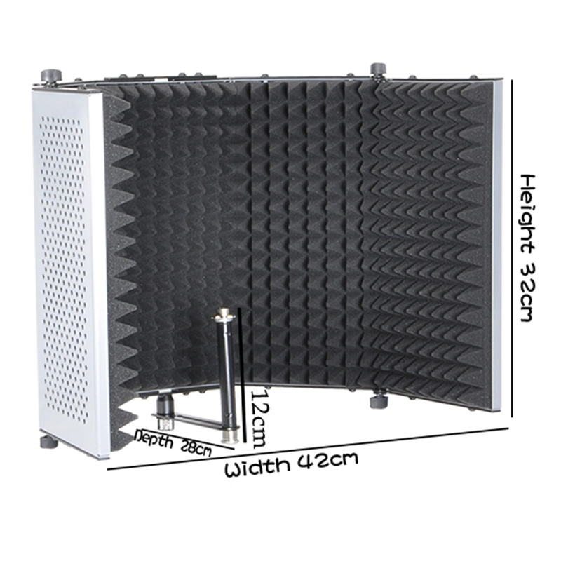 L'enregistrement de l'isolation acoustique de Microphone coton Windproof microphone de l'écran de l'écran de réduction de bruit pour une utilisation personnelle Mini Studio (TR04H)