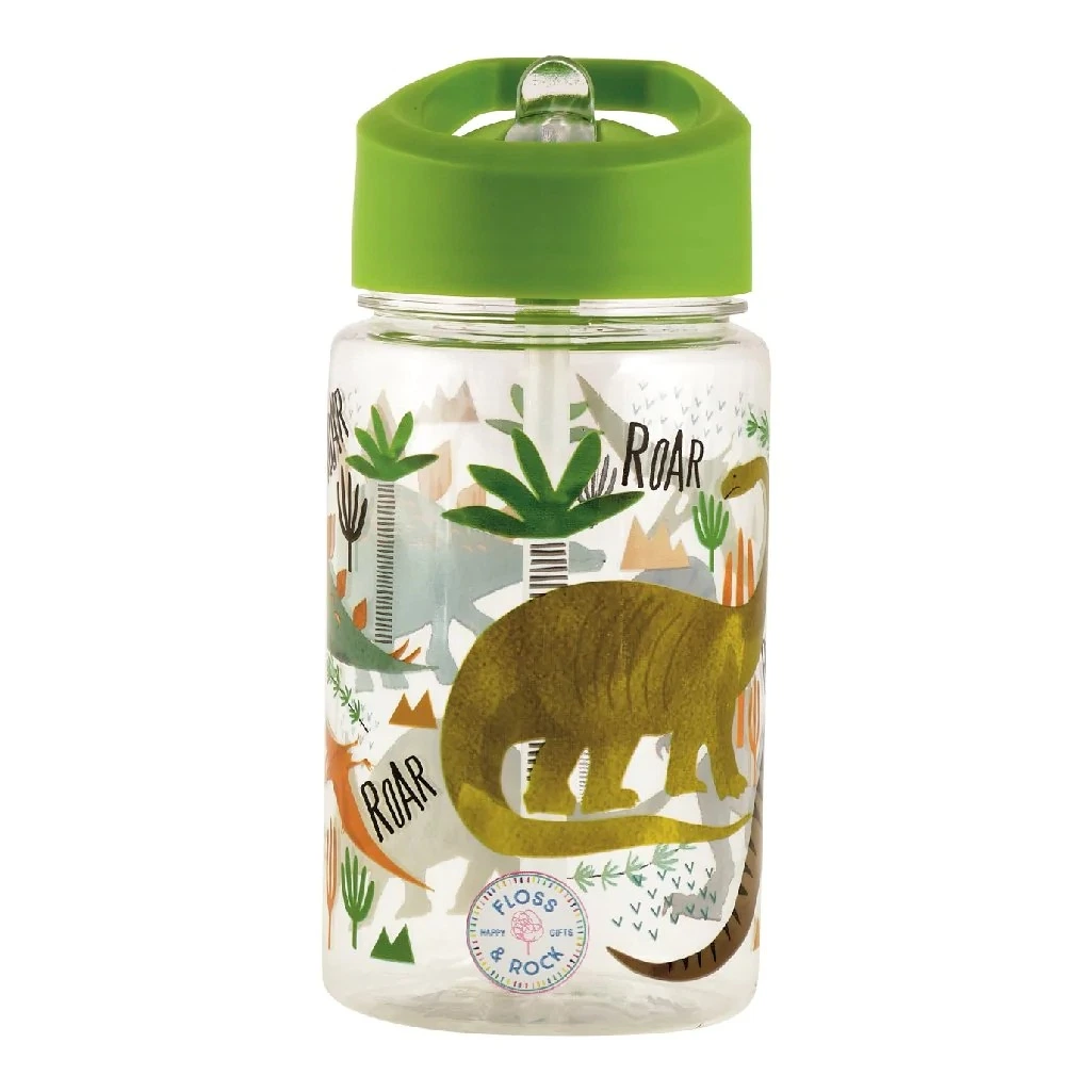 2023 Plastic Kids Water Bottle with Straw Cute Printing Child Drink Water Bottle