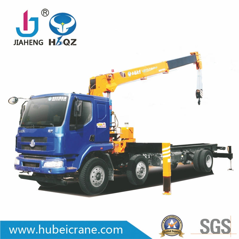 Fabriqué en Chine HBQZ télescopique mini 10 tonnes de fret montés sur camion grue SQ10S4 cylindres fabriqués en Chine Camion de roue