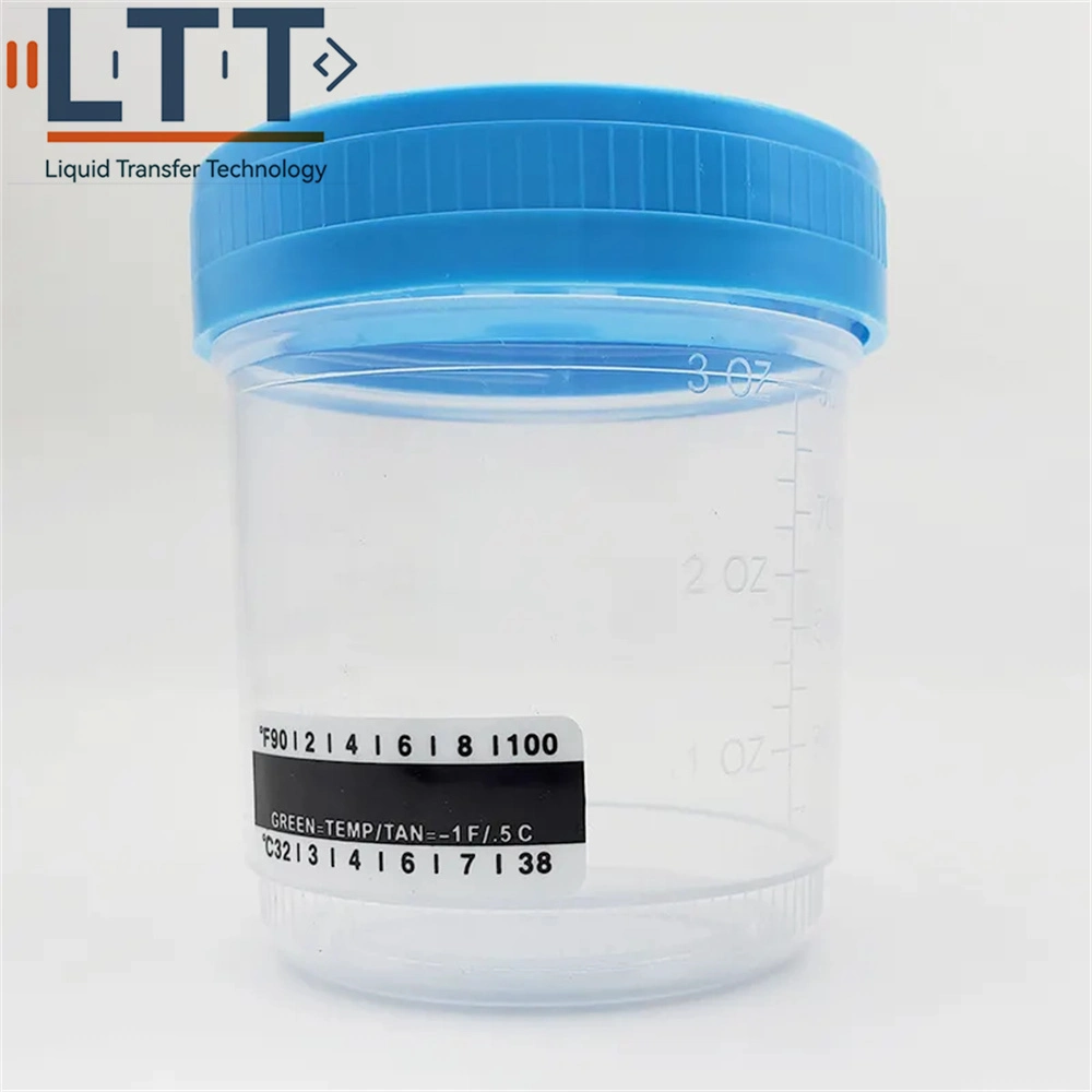 Disposable Sterile Sample Cup with Screw Specimen Container PP Urine Container 40ml 60ml 90ml