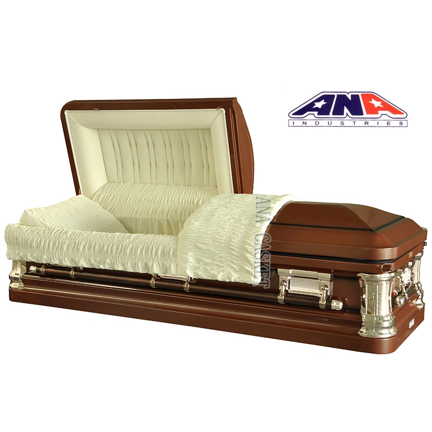 Most Popular American Style 18ga Steel Silver Casket