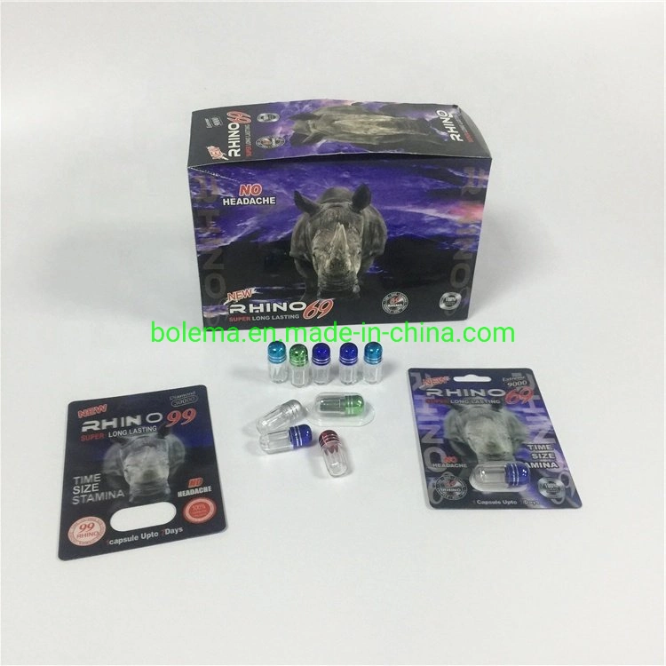 600K 700K Rhino Blister Card 3D Lenticular Card for Male Pills Packaging