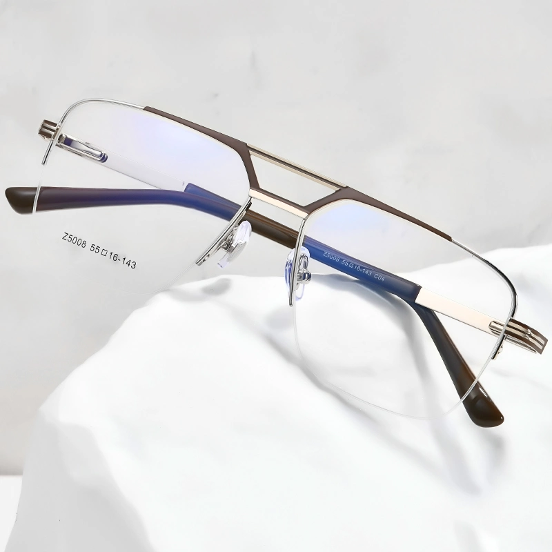 Best Seller Wholesale Latest Vintage Luxuri Custom Design New Fashion Alloy Optical Glasses Optic Eyeglass Man Classic Metal Frame Eyewear