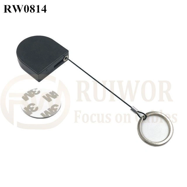 D-Shaped Micro Retractable Tether Anti Theft Display Pull Box for Retail Positioning Display