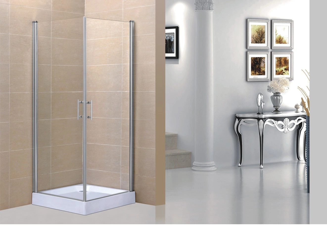 Bathroom Square Hinge Shower Cabin