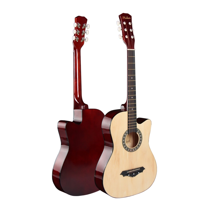 Student Acoustic Guitar Factory Wholesale/Supplier Cheapest Acoustic Guitars with 6 Srings for Beginners Plywood Wooden Polishing Guitar, Musical Instruments