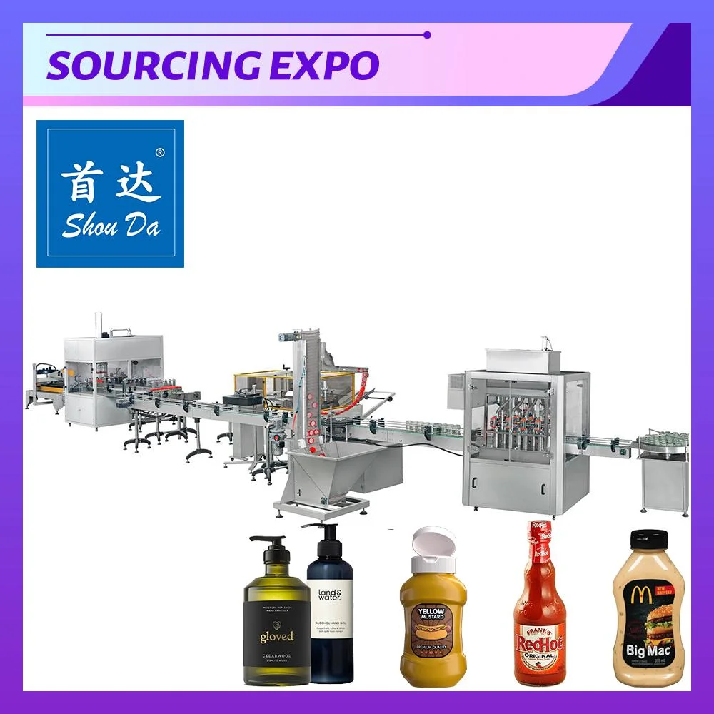 Automatic Tomato Sauce Chili Jam Paste Filling Sealing Capping Labeling Machine Production Line