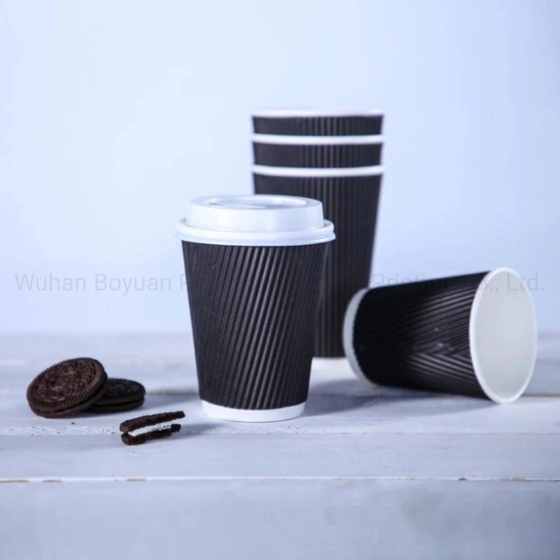 Disposable Ripple Wall Paper Cup Coffee Cup Tea Cup Milk Tea Cup