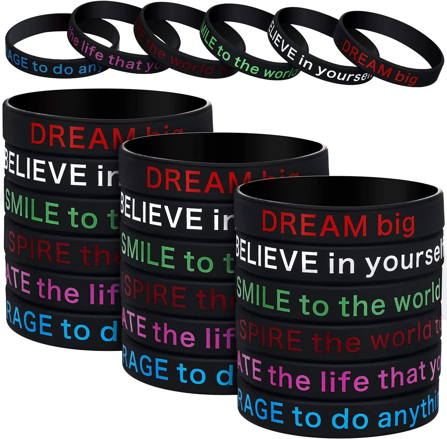 Custom Cheap Factory Wholesale RFID forme différente Custom coloriage mode Logo montre imprimée USB Bracelet en silicone en relief pour cadeau de promotion