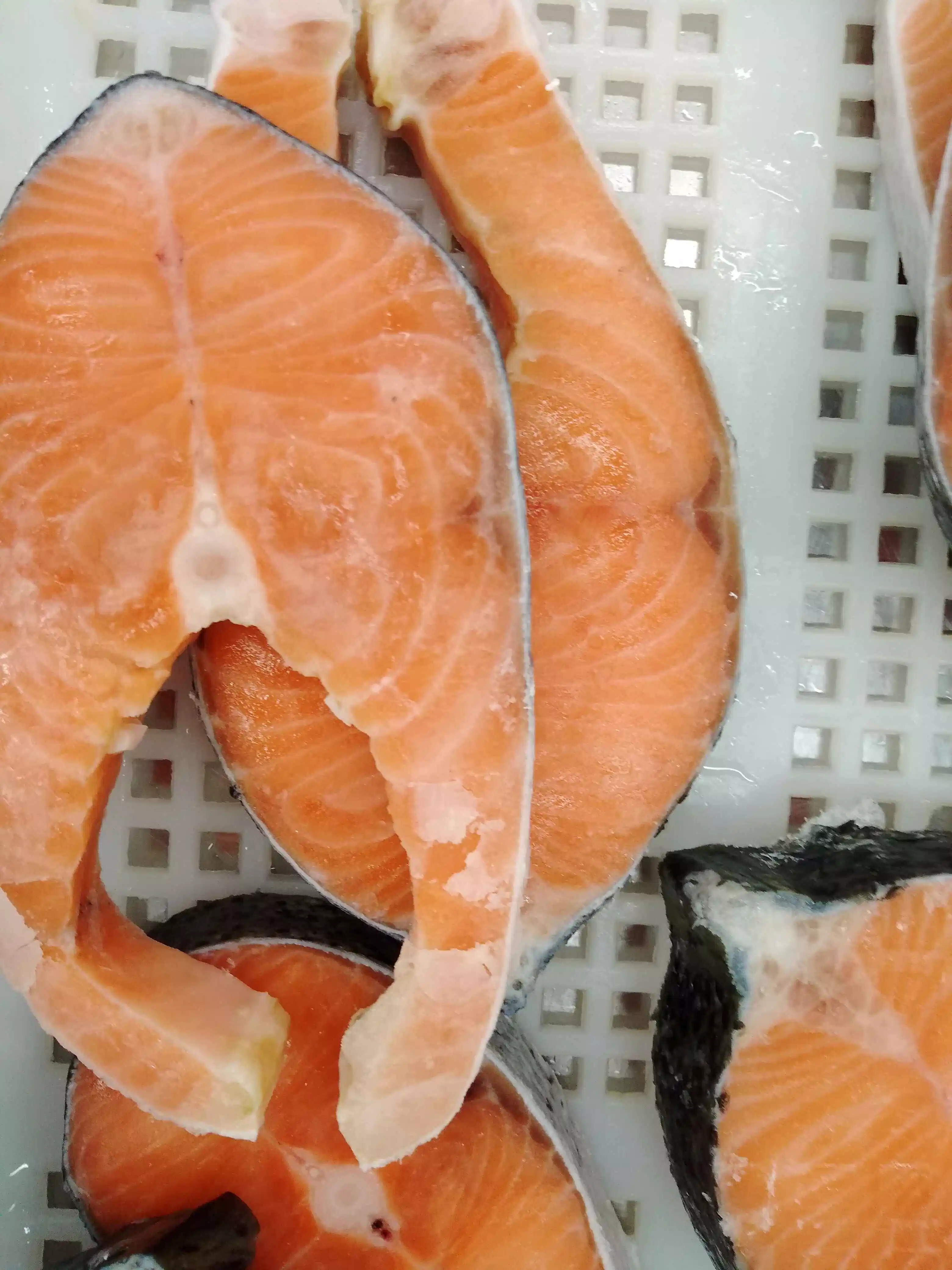 Atlantic Salmon Steak, Block, Skin on