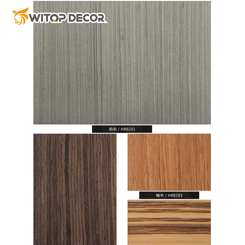 Witop WPC Panels Veneer Fiber Board Bamboo Charcoal Wood Veneer Waterproof Home Decoration