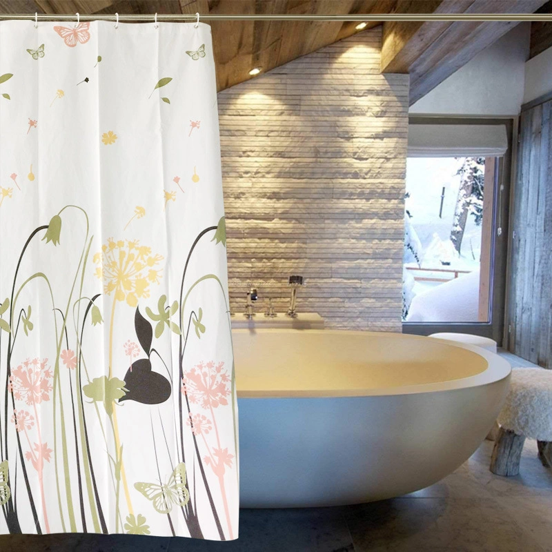 PEVA Printed Waterproof EVA Ducha Cortinas tejido de secado rápido Baño Cortina de ducha de plástico