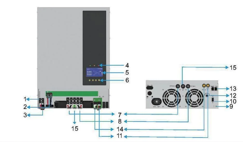 Inversor solar Conversor híbrido 5,5kw suporta o modelo UPS