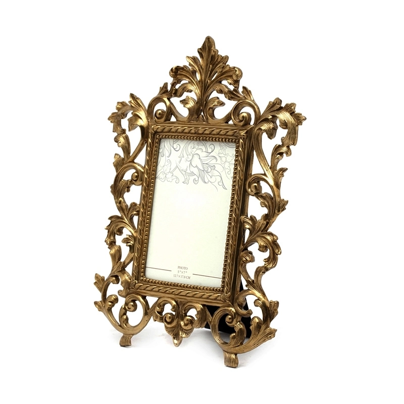 Home Decoration Rose Golden Metal Glass Photo Frame (49)