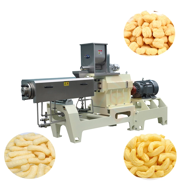 linha de máquinas de puffing Corn Sticks Puff Snack Extruder equipamentos de produção