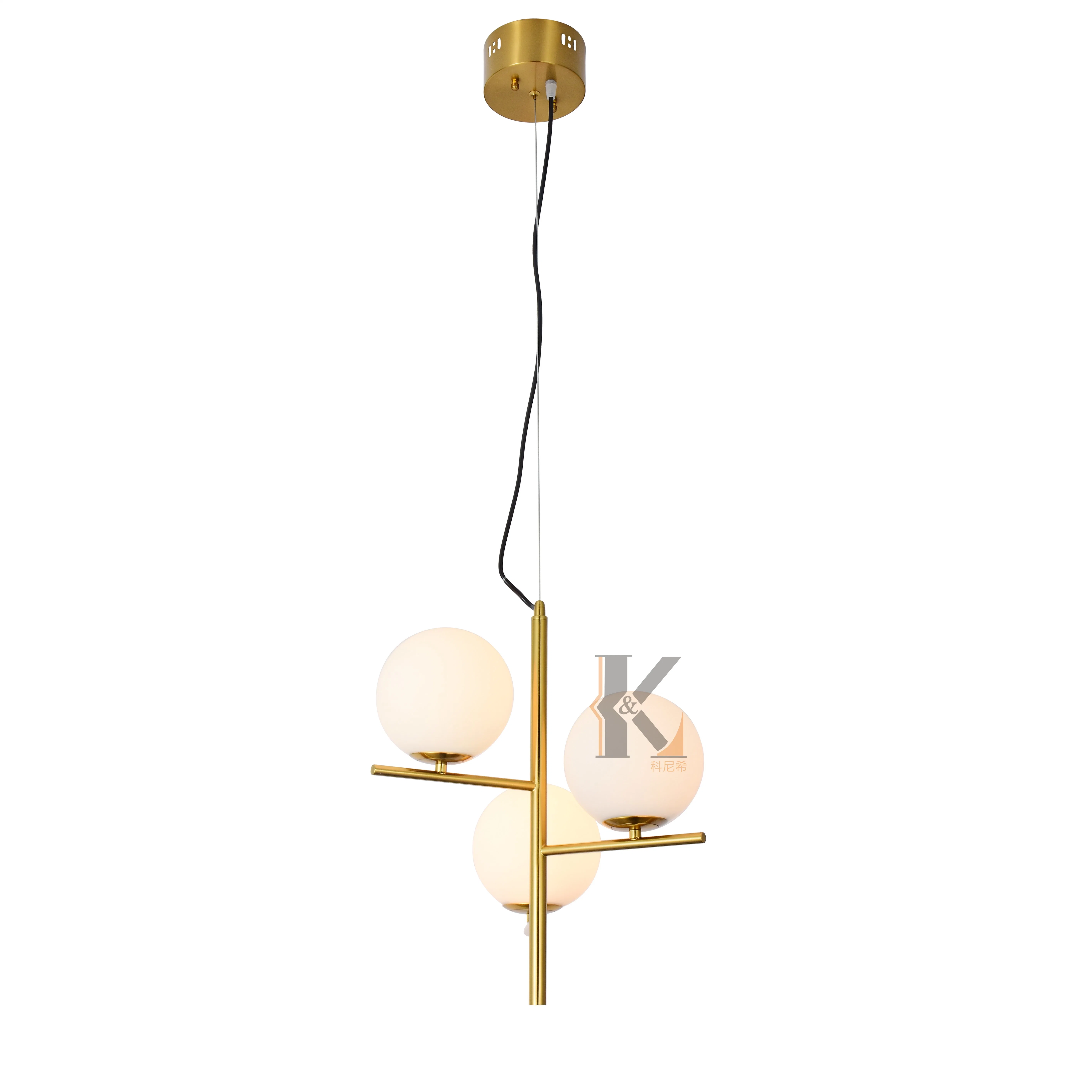 Lampe suspendue moderne de décoration intérieure, lustre en verre fumé, éclairage suspendu.