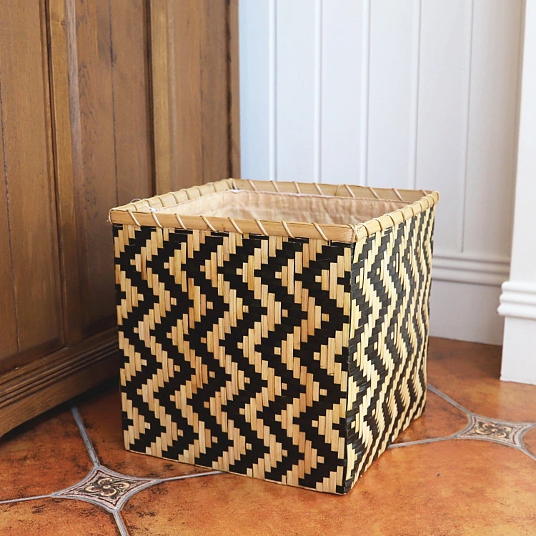 High-Quality Bamboo-Weaved Baskets Bamboo Storage Crate Eco-Friendly