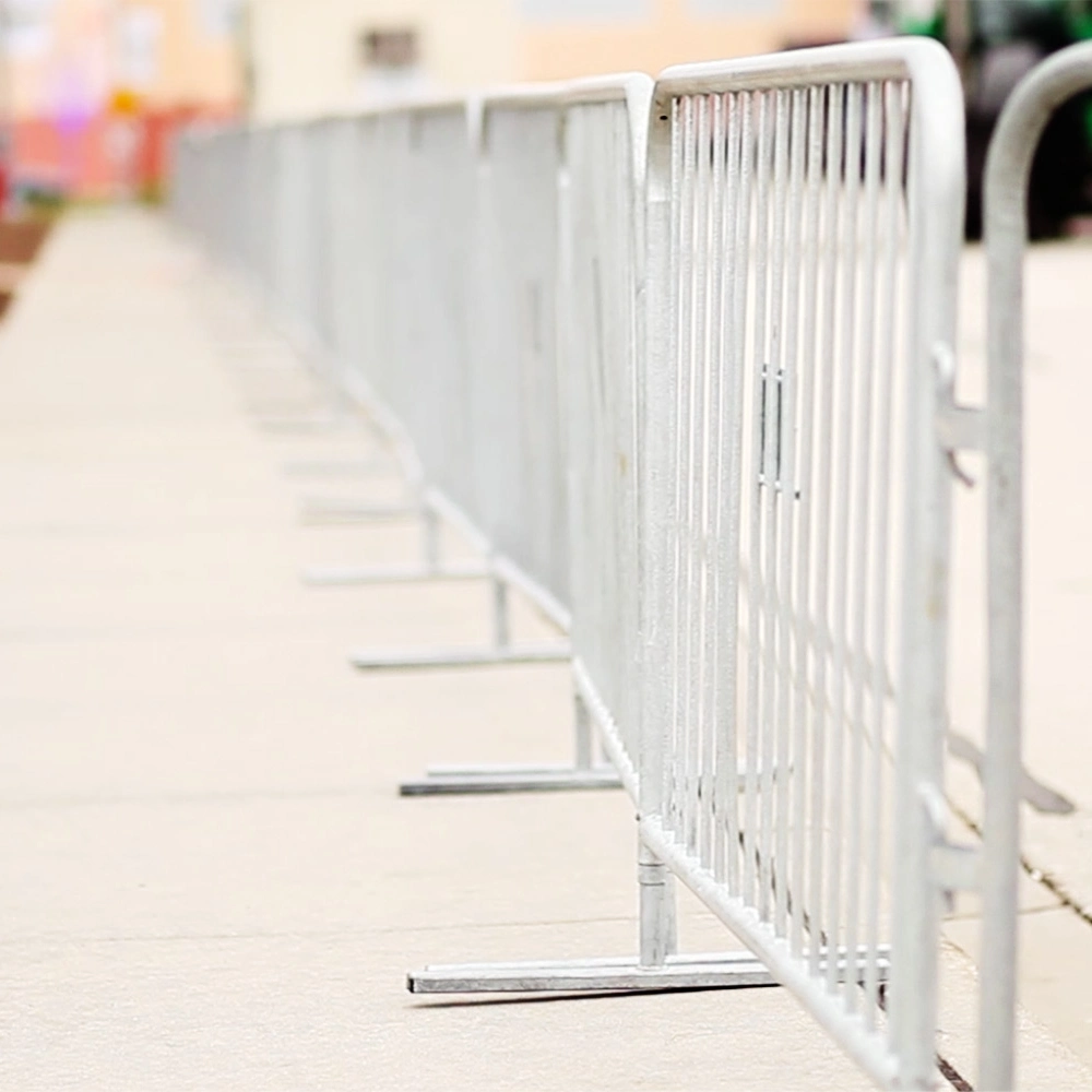 Heavy Duty 6FT Steel Crowd Control Barrier Pedestrian Wall Barricades with Flat Bases