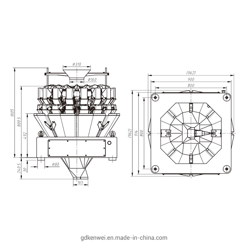 High Speed Edelstahl-Kombinationswaage mit Double Layer Entladung