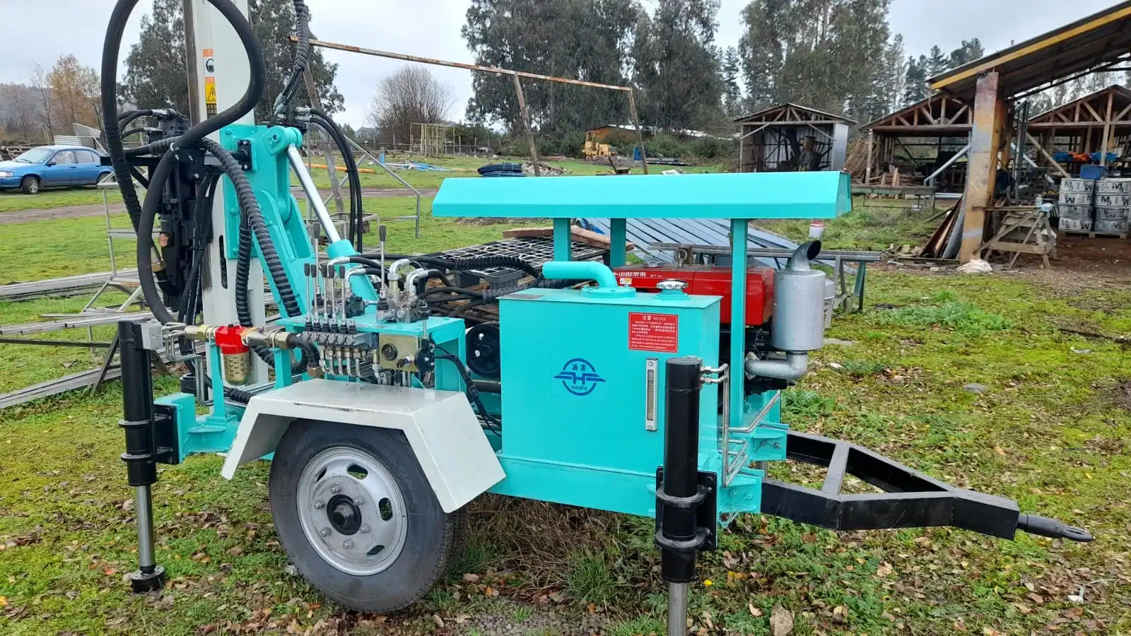 Máquina de perforación de pozos de agua portátil y miniatura con sistema hidráulico