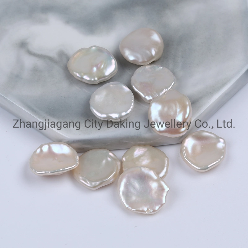 14-15mm Natural White Freshwater Loose Petal Shape Keshi Pearls Beads for Jewelry Making