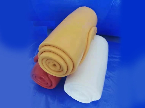 Extruded Fluorosilicone Rubber Material with Yellow, White, Red, Blue Color