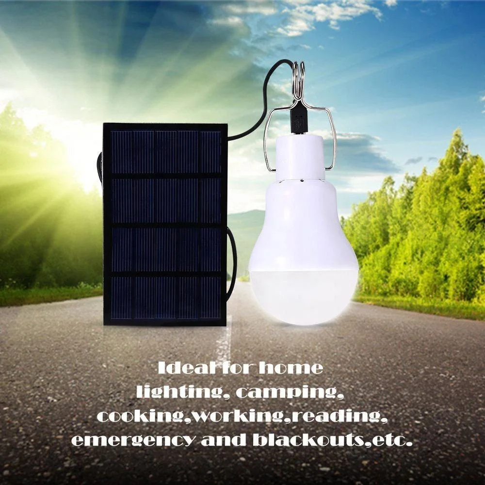 Usine d'approvisionnement 12LEDs Lampe solaire portable alimentée par énergie solaire Lanterne Ampoule LED Lampe