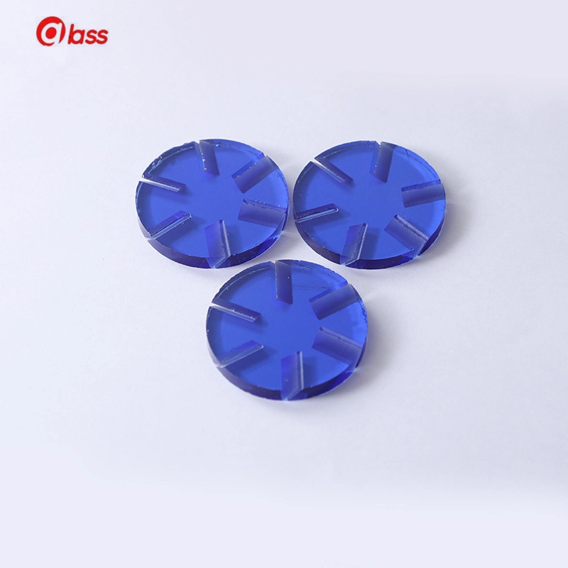 65 Slices 10mm Thick Blue Glass Mesh Smoking Pipe Accessories