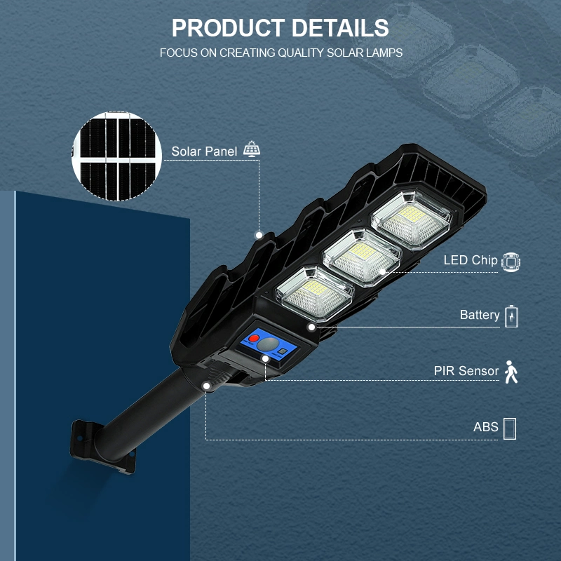 Alltop New Arrival 30W 60W 90W 120W 180W 240W 300W 360W 420W IP65 Waterproof ABS SMD Outdoor All in One Solar LED Street Light