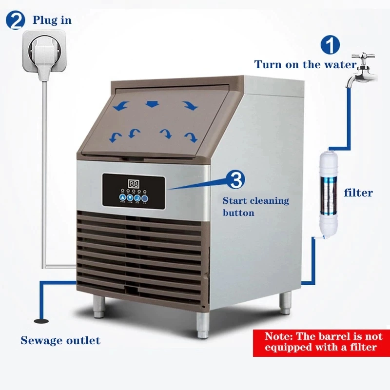 prix d'usine 30-500kg par jour de Ice Cube de glace commerciale Maker Machine