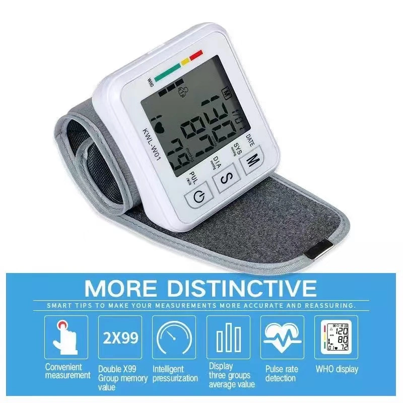 Portable Intelligent Wrist Blood Pressure Monitor Sphygmomanometer