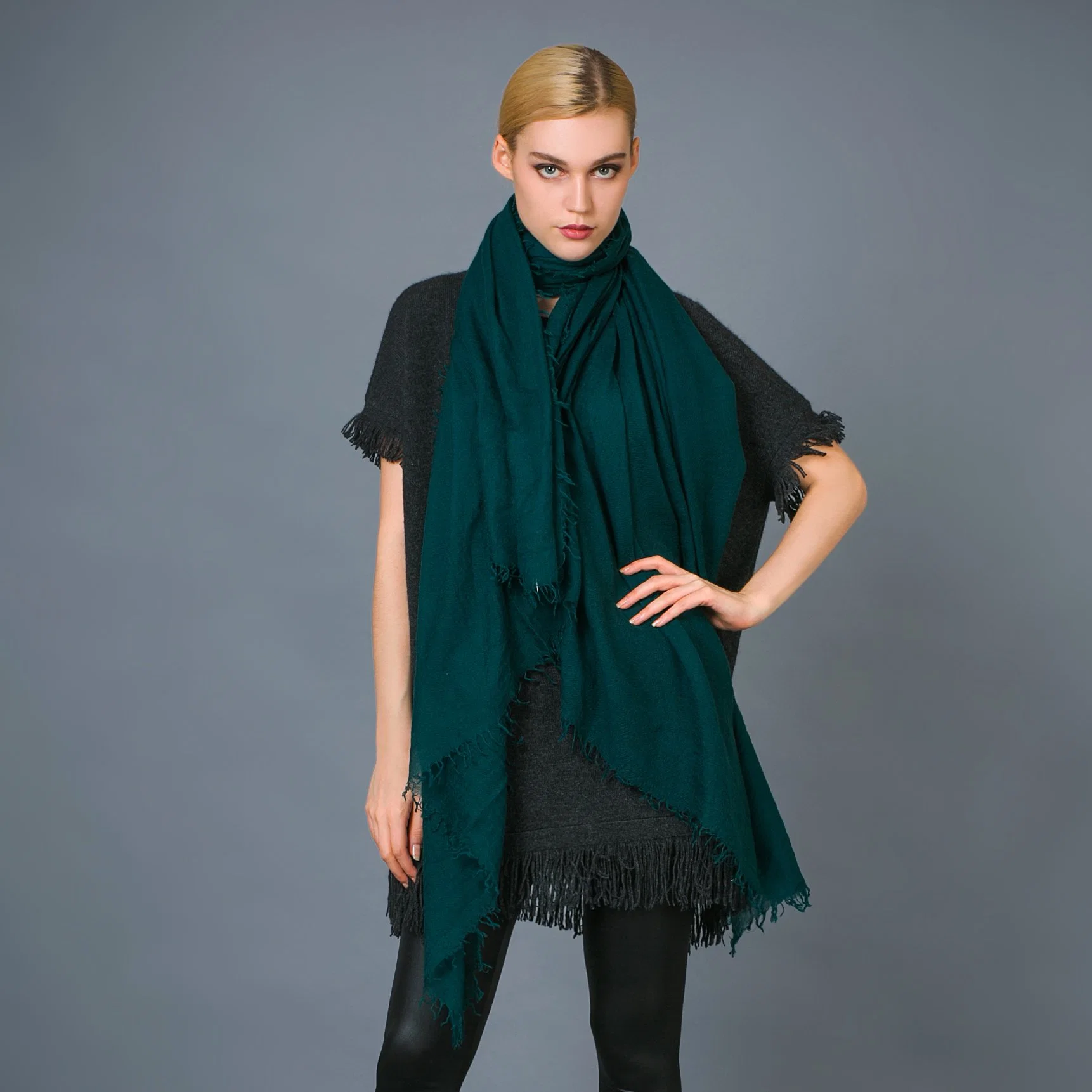 Senhoras Moda sólidos Cor solúvel água Alashan adored Cashmere Scarf