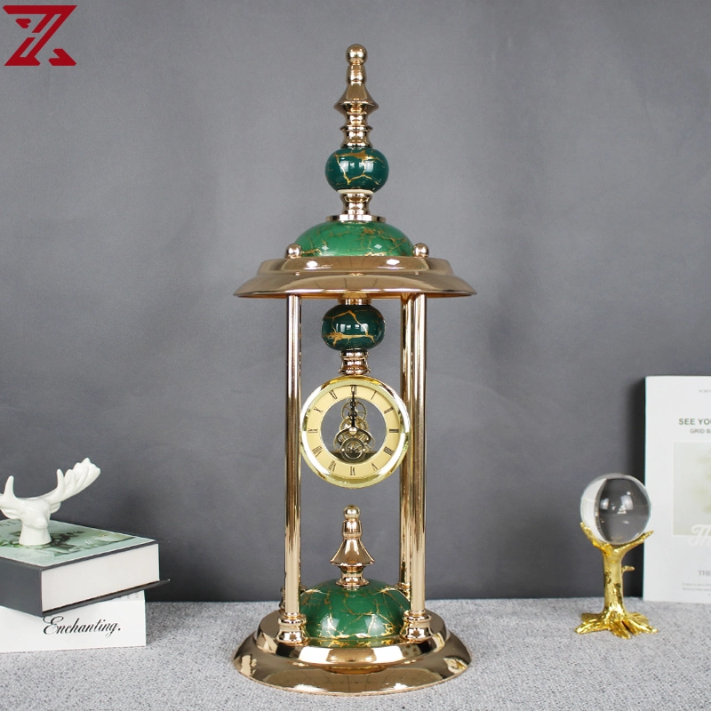 Hot Sale Retro Metal Bracket Clock Table Clocks for House Decor