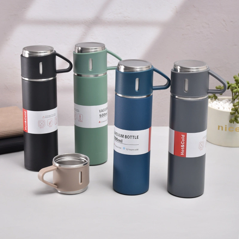 500ml Simple Modern Stainless Steel Business Vacuum Flask Thermos Mug Gift Set