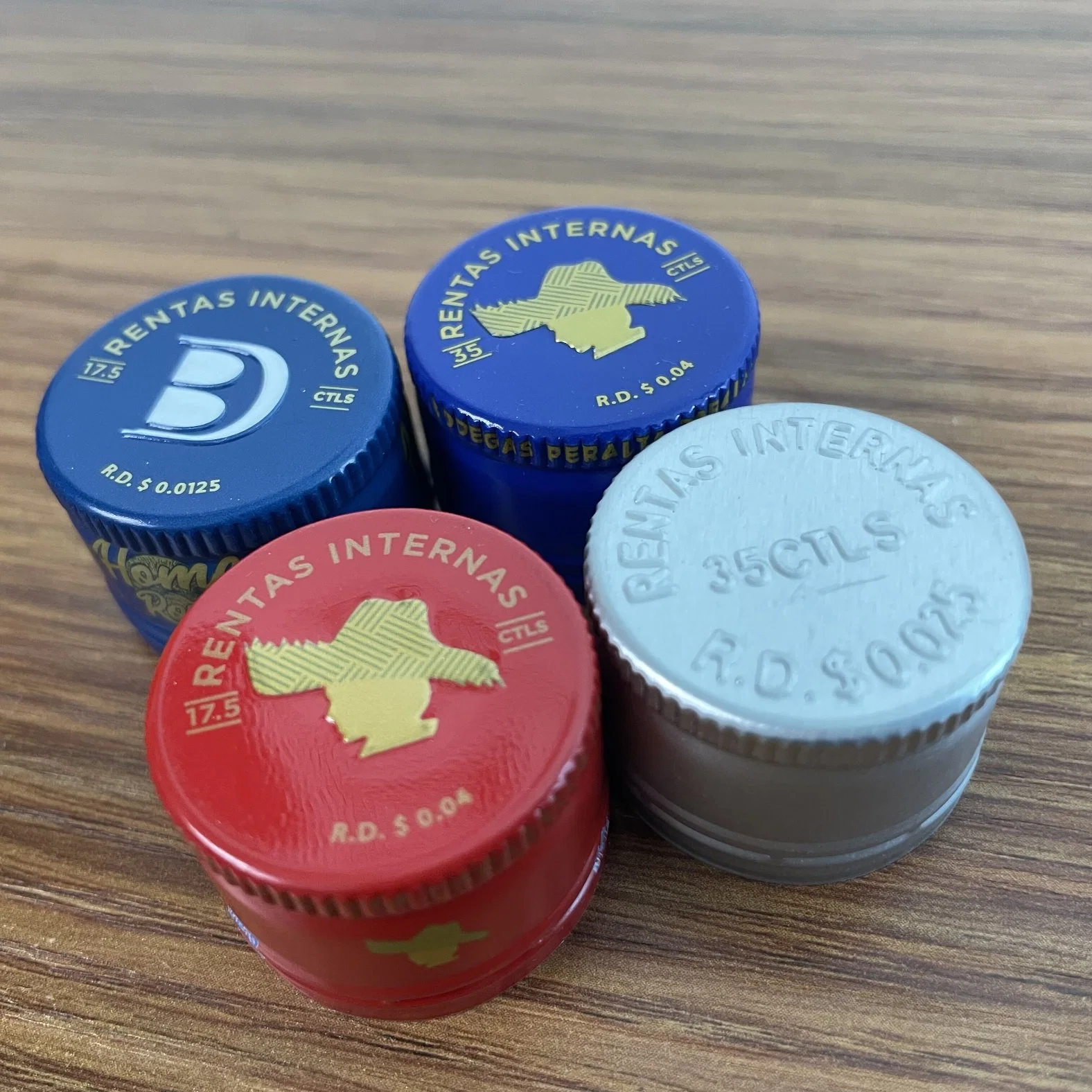 Logo Printing 18mm Spirits Liquor Metal Pilfer Proof Screw Cap 25mm Aluminum Ropp Caps 28mm