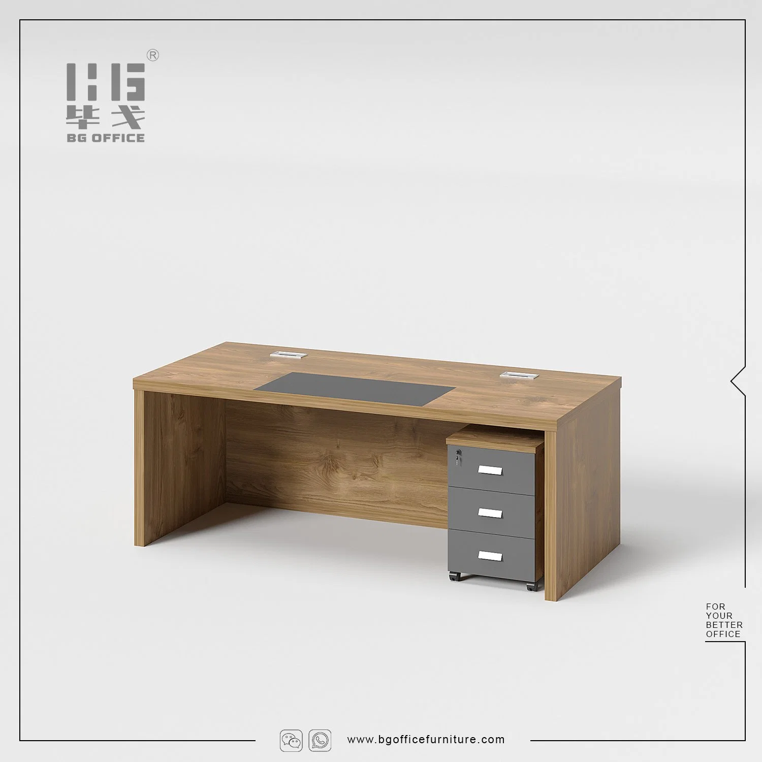 Classic Melamine personnel petit bureau en bois MDF Manager Bureau Table Meubles commerciaux