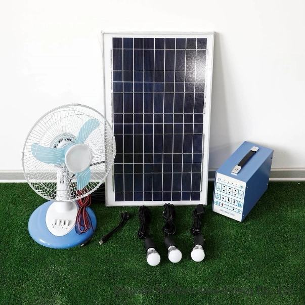 20W/18V Durable Metal Solar LED Lighting Kit/System/LED Light Support Fan