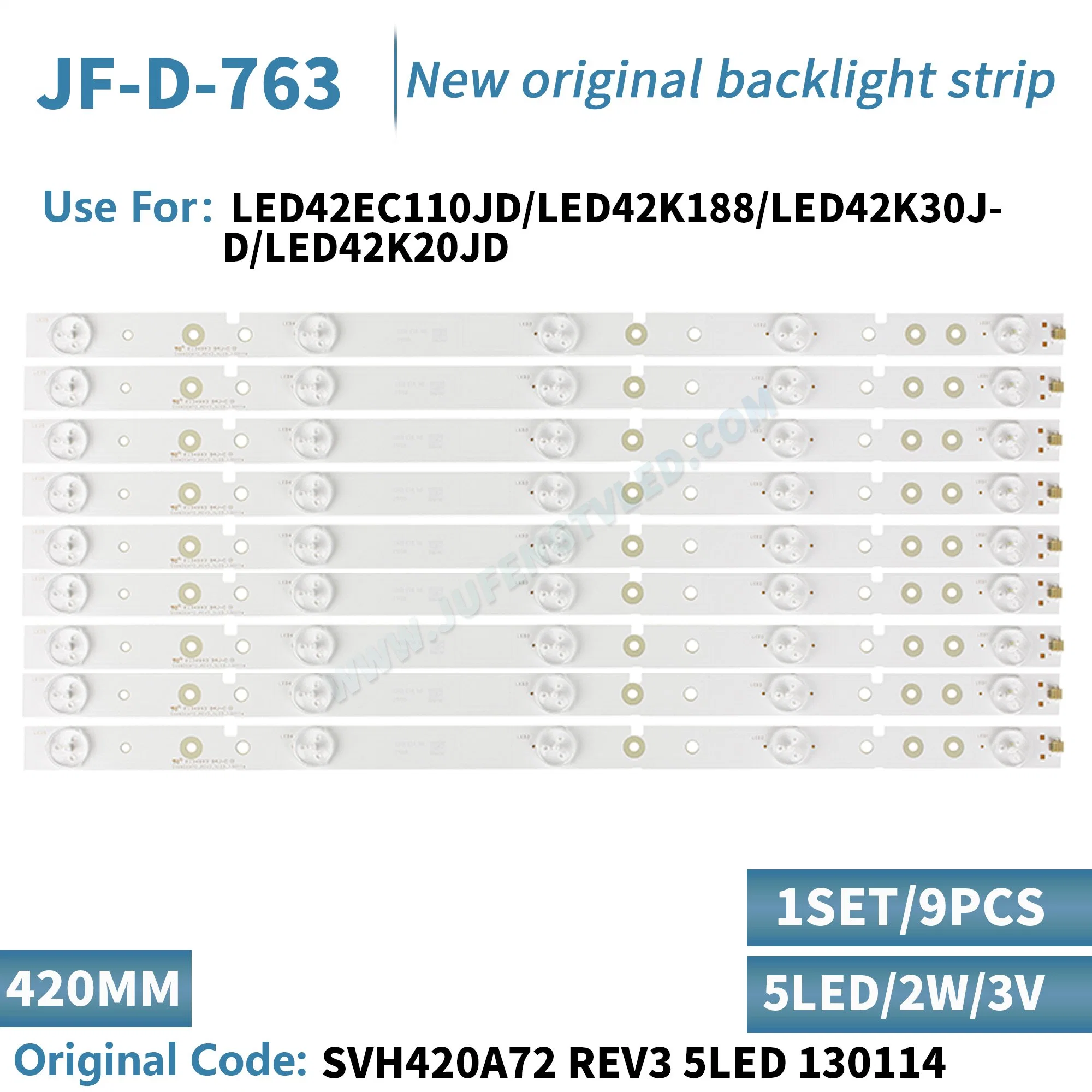 Jf-D-763 LED TV Backlight Use for 42" LED42ec110jd/LED42K188/LED42K30jd/LED42K20jd Svh420A72_Rev3_5LED_130114 LED Strip (9)