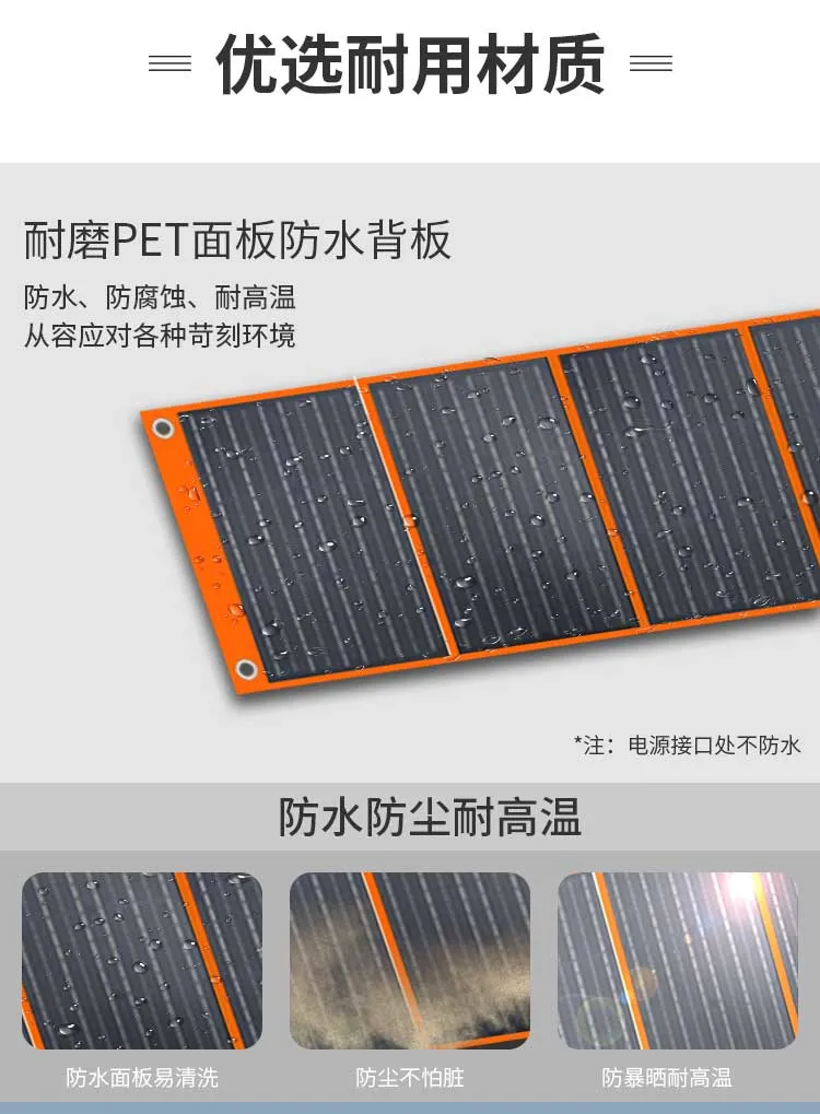 100W Foldable Solar Panel Portable Mobile Phone Laptop Charger