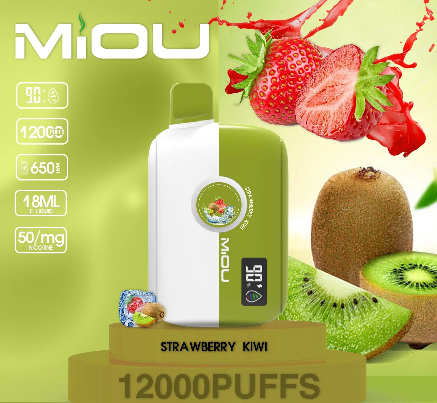 Latest Products Wholesale Price Miou 12000 Puffs Rechargeable Disposable Vape Pen