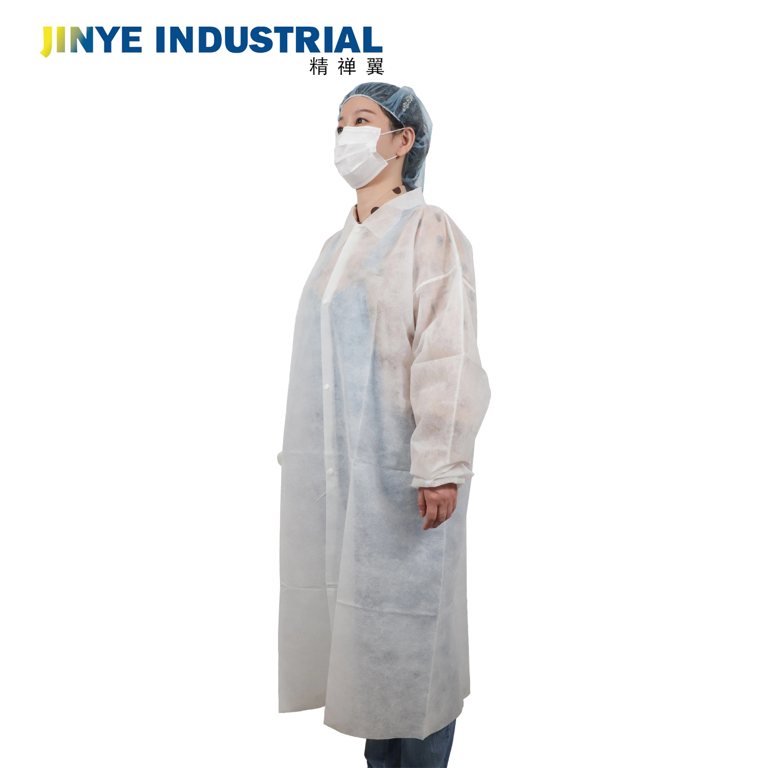 Unisex White Lab Coat Doctor Professional Nurse Uniform Student Laboratory Class Long Jacket