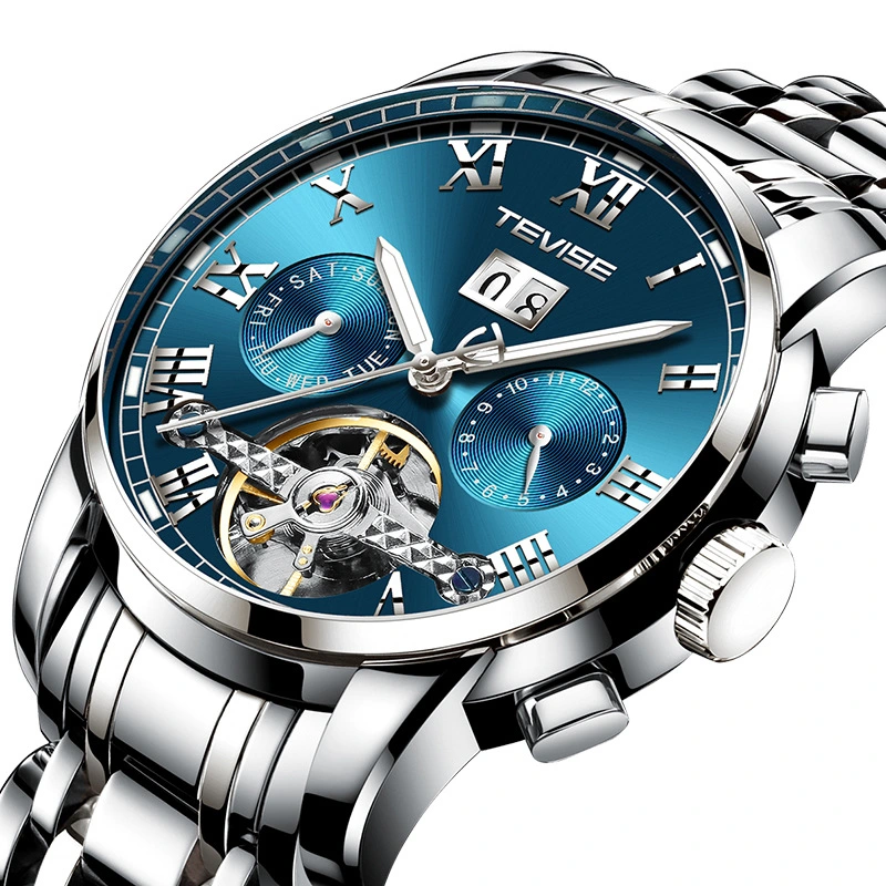 Op Brand Fashion Tevise 9005 Mens Self Wind Wristwatch Man Mechanical Watches Automatic Watch Male Clock Relogio Masculino