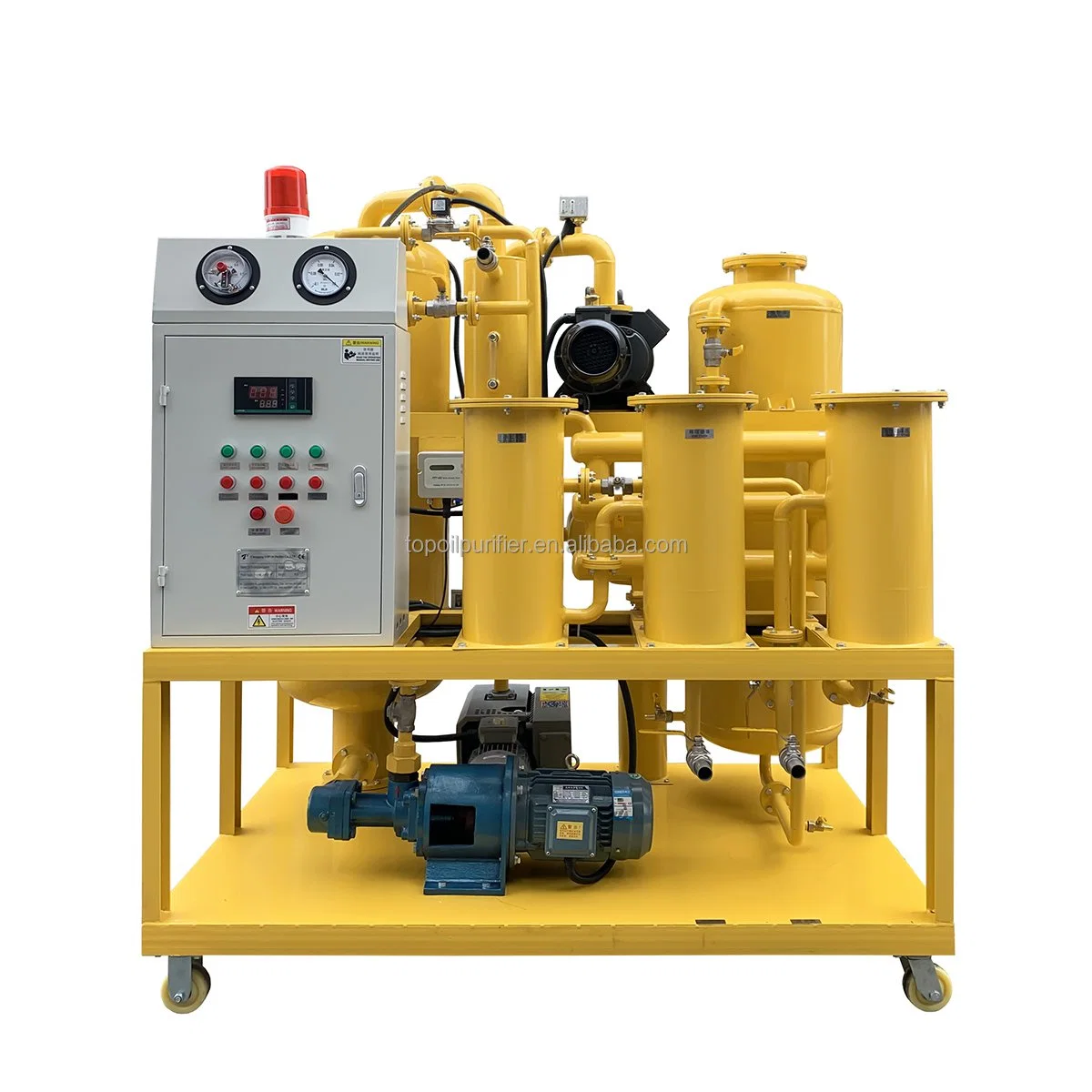 La estación de potencia de transmisión de la fase doble sistema de purificación de aceite del transformador de vacío