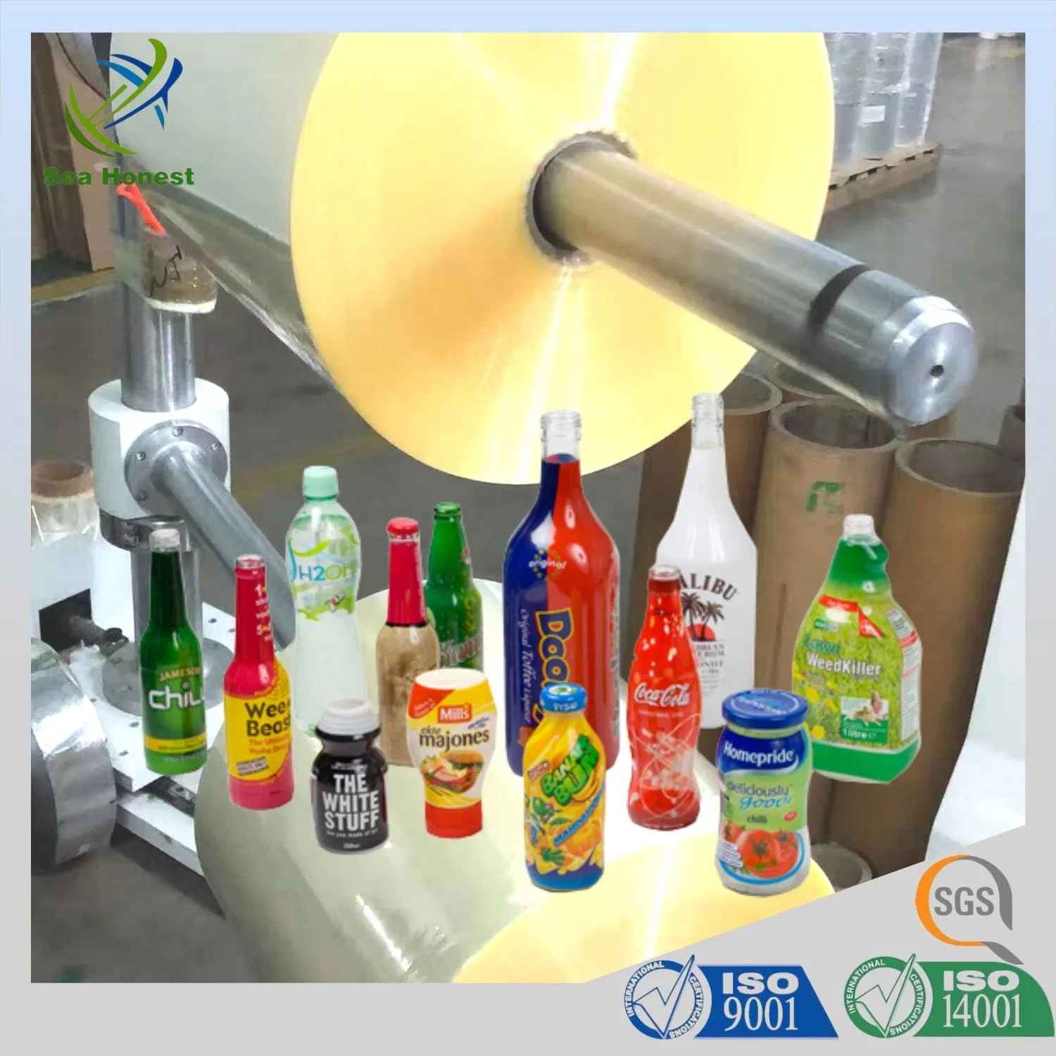 Original Factory 40 Mic PVC Pet PETG BOPP Shrink Film for Beverage Sleeve Label, Cosmetics Label