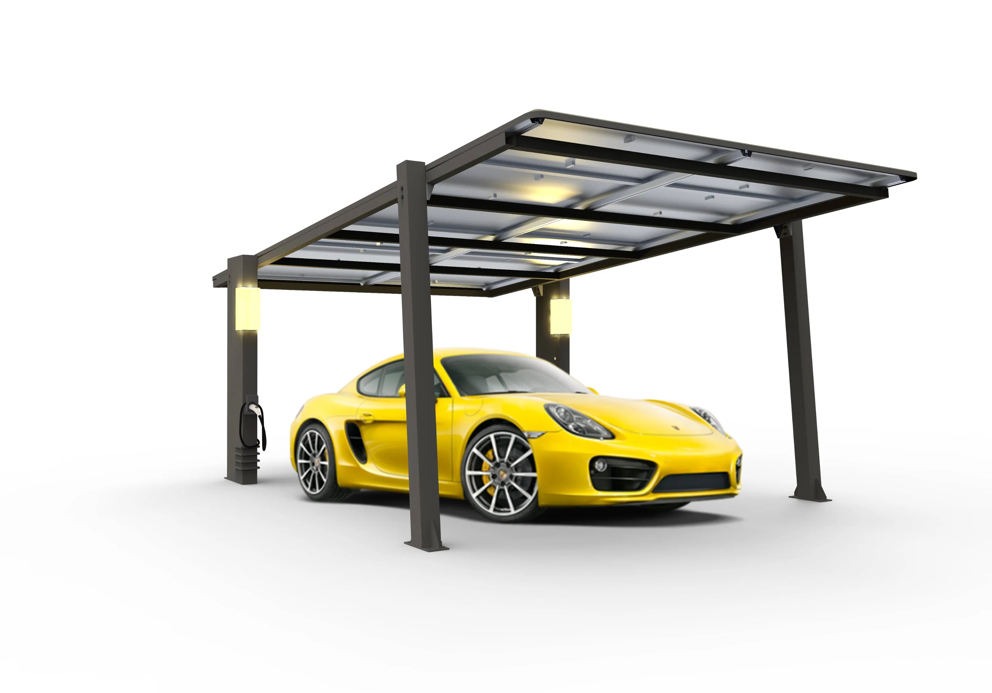 Steel Carport Solar Car Parking Canopy Solar Carports with Charging